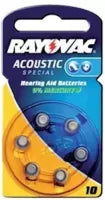 Lot de 6 piles Rayovac A10 (PR70) 1,4V