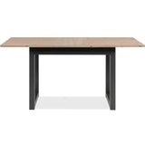 Table extensible Denver 80B - 120-160 x 75 x 80 cm - Décor chene artisan / anthracite - 1 extension de 40 cm inclue - 8 personnes