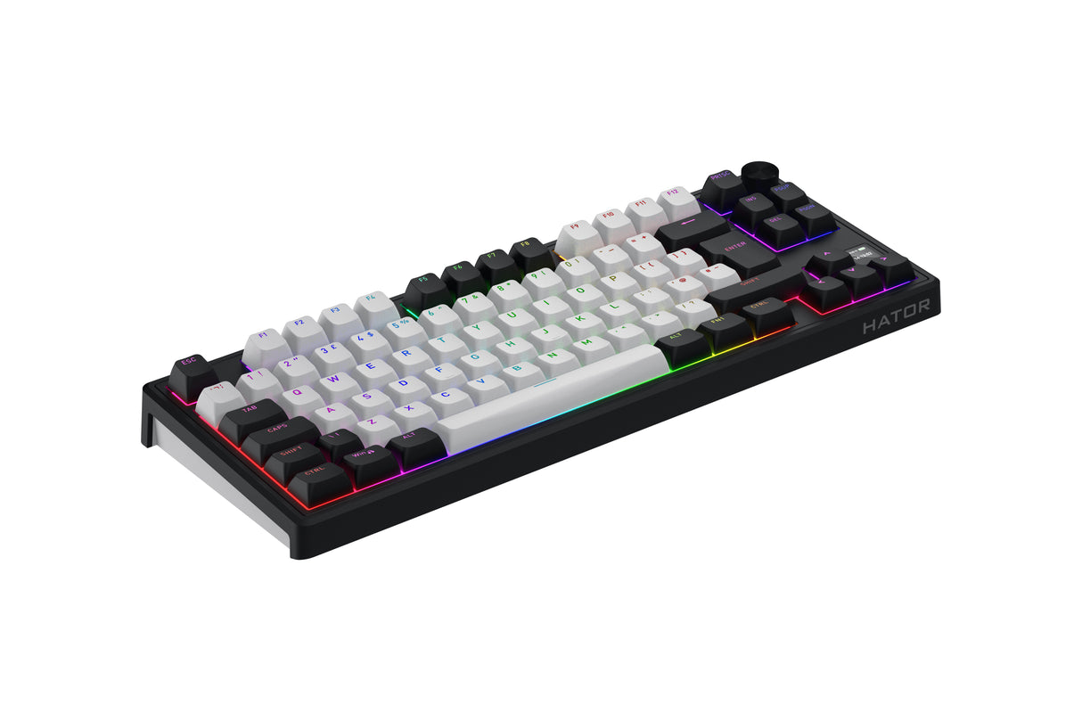 Clavier Gamer sans fil magnétique (Hator Aurum Linear) Hator Skyfall 80 Mag Ultima 8K TKL RGB (Noir)