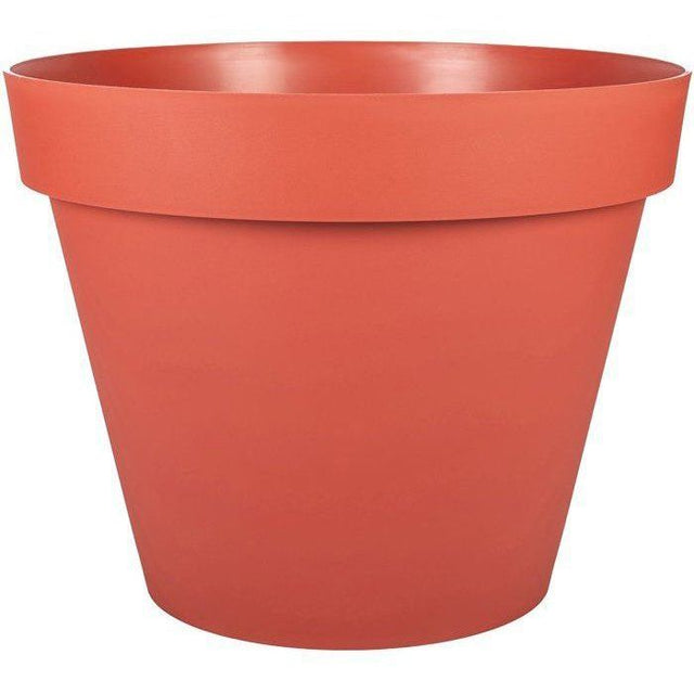 Pot de fleur Rond - Ř 40 cm - EDA - Toscane - 23 L - Intérieur/Extérieur - Ř 40 x H.32 cm - Orange Terre Battue