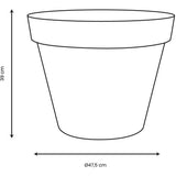 Pot de fleur Rond - Ř 48 cm - EDA - Toscane - 43 L - Intérieur/Extérieur - Ř 47,5 x H.40 cm - Orange Terre Battue