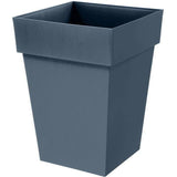 Pot de fleur mi-haut Carré - EDA - Toscane - 40 cm - 51 L - 39 x 39 x H. 53 cm - Bleu Jean