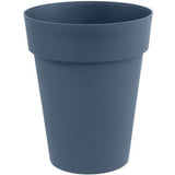 EDA - Pot de fleurs Rond mi-haut - Toscane - Ř 44 x 53 cm - Intérieur / Extérieur - 50 L - Bleu Jean