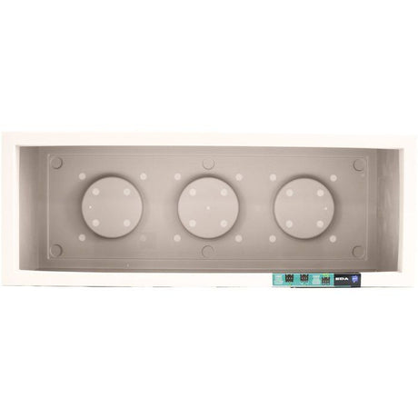 Jardiniere - EDA - Volcania Up - 57 L - Intérieur/Extérieur - Décor Pierre - 79,5 x 29,5 x H. 29,5 cm - Beige Calcaire
