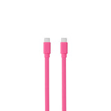C ble USB-C m le/USB-C m le plat 1 m - Charge 60W (3A/20V) - USB 2.0 - fuchshia