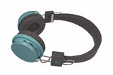 Casque DOUBLE H. marron/blue, bltooth/fil, fonction t l, Lect.Mini-SD