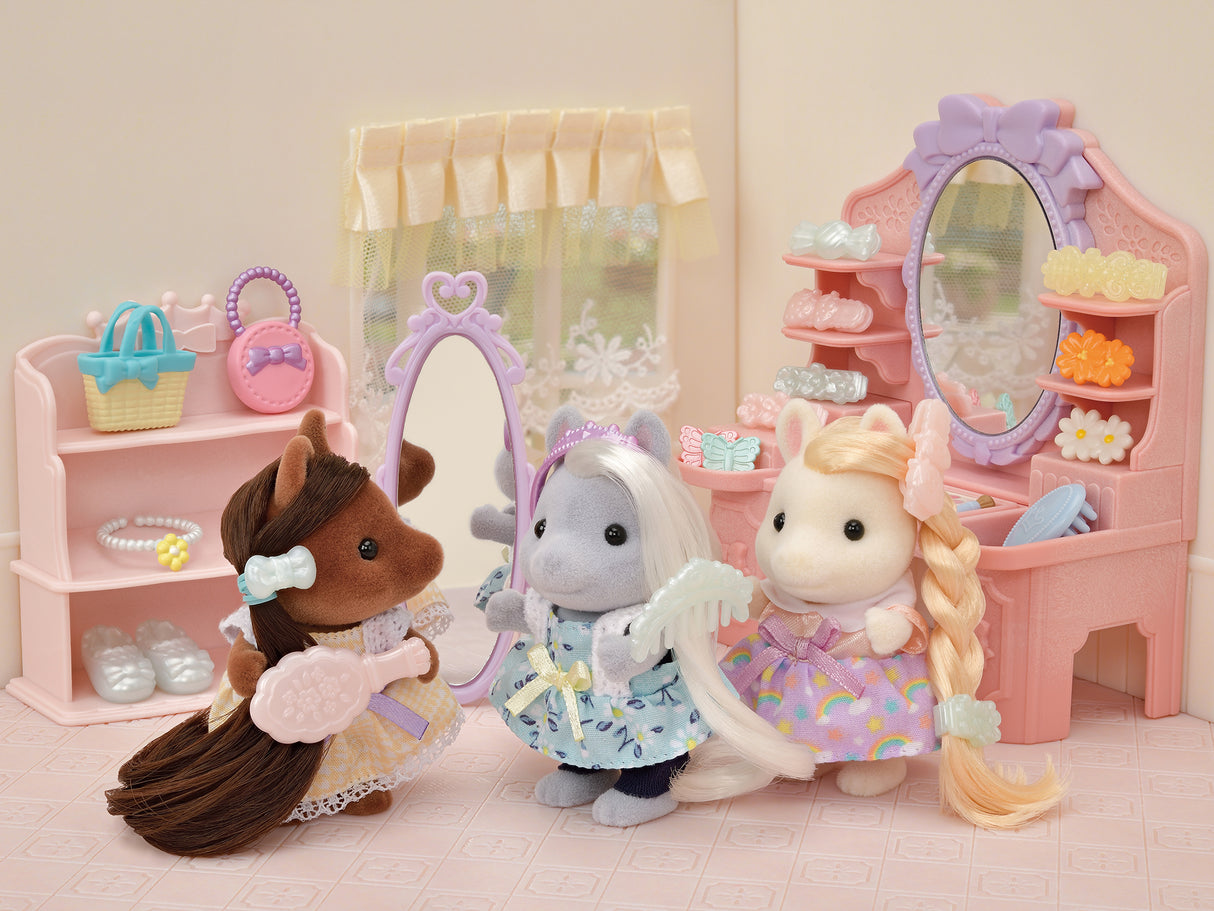 SYLVANIAN FAMILIES - Les amis poney et leurs kits de coiffure
