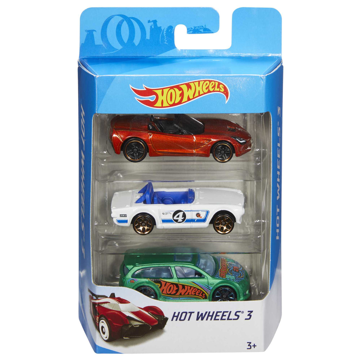 Hot Wheels - Coffret de 3 Véhicules - Petites Voitures - 3 ans et + - Hot Wheels - K5904