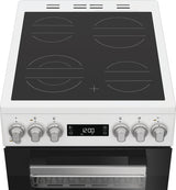 Cuisiniere vitrocéramique - WHIRLPOOL - W5V5LCW - 4 foyers - 7900 W - L50 cm - Blanc