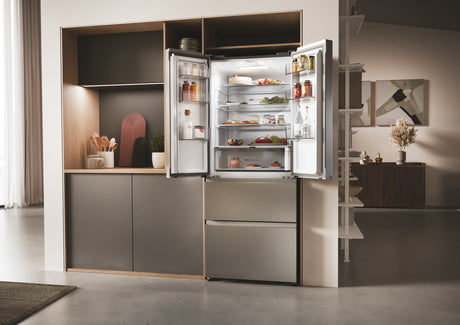Réfrigérateur multi-portes - HAIER - HFR3718ENMM - Classe E - 402 L (262 + 140) - 37 dB - Inox