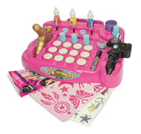 CLEMENTONI - Studio de tatouage temporaires pour enfant - Kit complet  - Pochoirs, peintures corps et transfert - Des 7 ans
