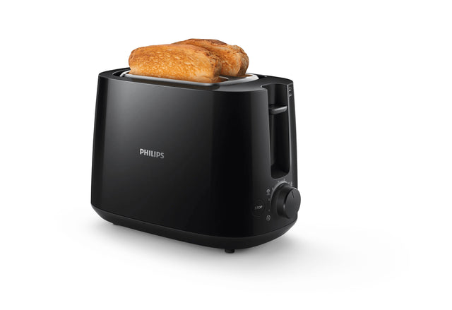 Grille-pain - PHILIPS - HD2581/90 - Collection Daily petit déjeuner - 2 fentes - 830W - Noir