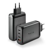 Chargeur secteur NGS Bud 3x USB-C + 1x USB-A 140W (Noir)