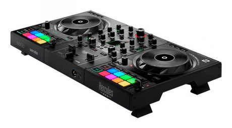 HERCULES DJCONTROL INPULSE 500 - Contrôleur DJ - Interface audio et mixeur hardware intégrés - 16 pads rétroéclaires (RGB) - Noir