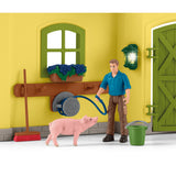 Coffret ferme éducative de 92 pieces avec animaux et accessoires, figurine miniature, Schleich 42605 Farm World
