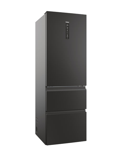 Réfrigérateur combiné - HAIER - 3D 60 Series 5 HTW5618ENPT - Classe E - 360 L - 185 x 59,5 x 66,7 cm - Noir