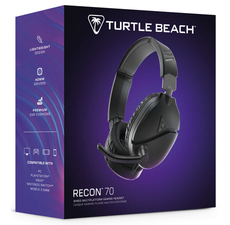 Casque de gaming multi-plateforme - TURTLE BEACH - Recon 70 PC - Noir