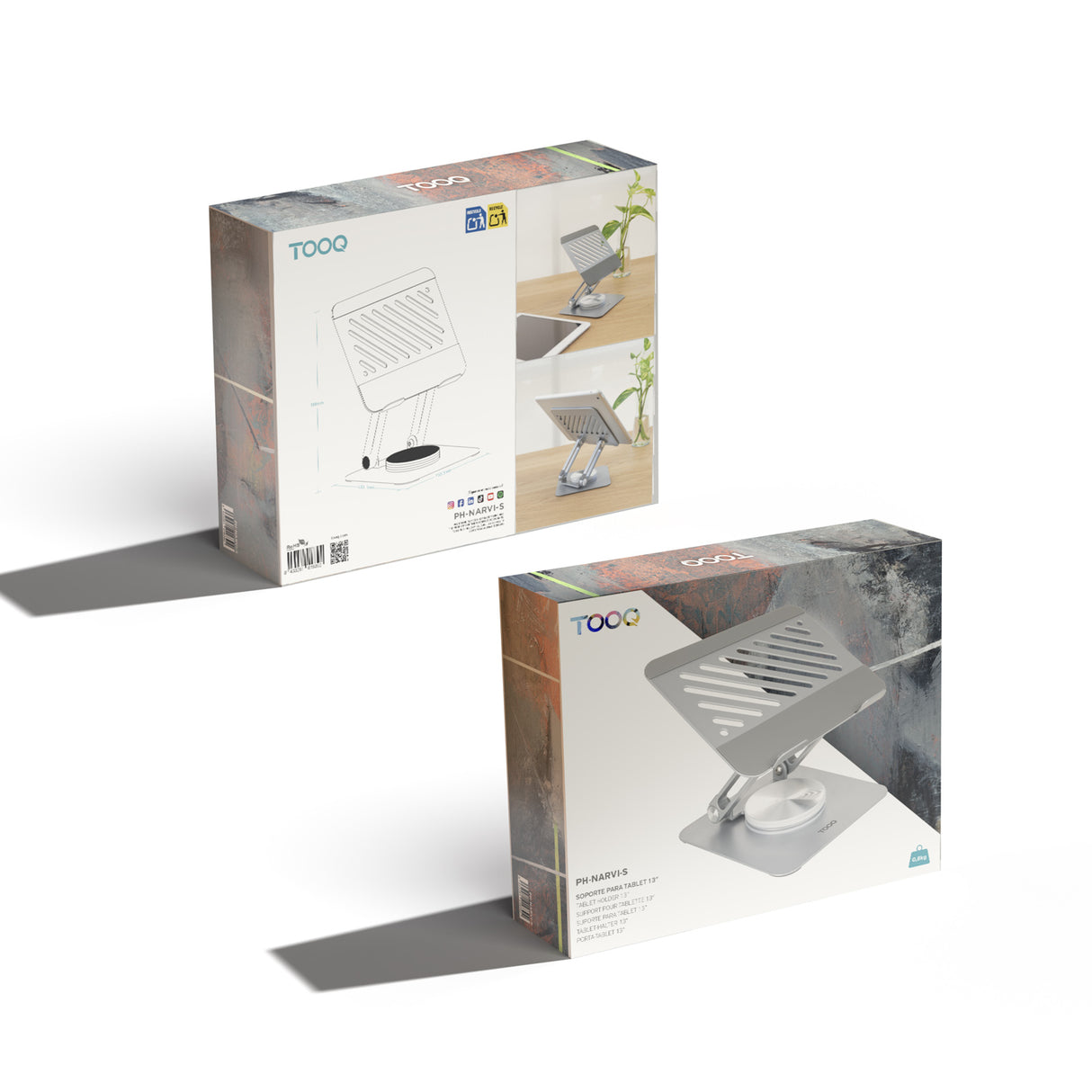 Support tablette universel sur pied Tooq NARVI-S (Argent)