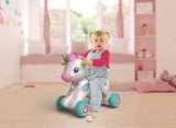Licorne ŕ bascule et ŕ roues - Clementoni - Rose - Capteur de caresse et détecteur de mouvement