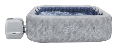 Spa gonflable BESTWAY - Lay-Z-Spa San Fransisco - Hydrojets - 230 x 230 x 71 cm - 5 a 7 places - Carré (couverture, 5 appuie-tete)