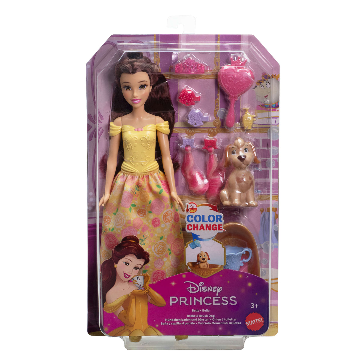 Disney - Coffret Princesse Belle et son chien a toiletter - Avec baignoire - Disney Princess - JFC42