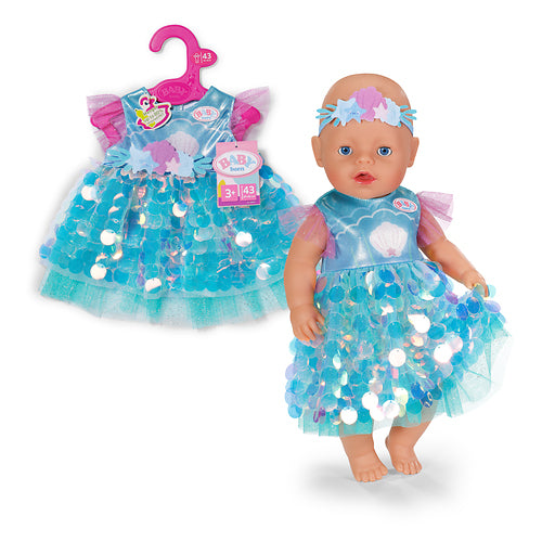 Robe sirene pour poupon - BABY BORN - Accessoire vendu sans le poupon - Taille 43 cm - Des 3 ans