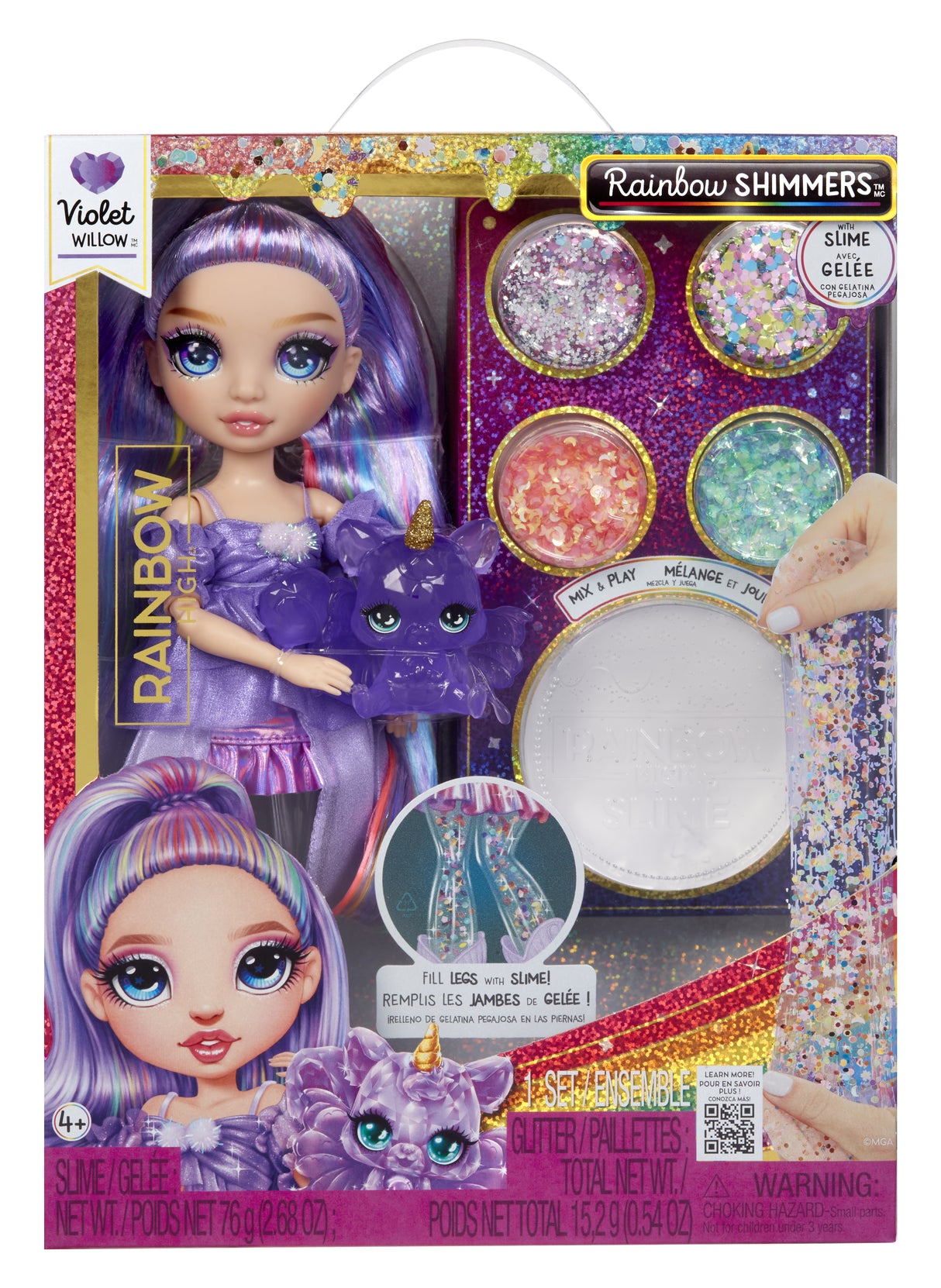 Rainbow High Rainbow Shimmers with Slime Fashion Doll -  Violet (purple)