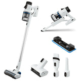 MEDION P400 W - Aspirateur Balai sans Fil - Puissance Aspiration 26 kPa - Filtre HEPA - Accessoires intégrés - 3 niveaux Puissance