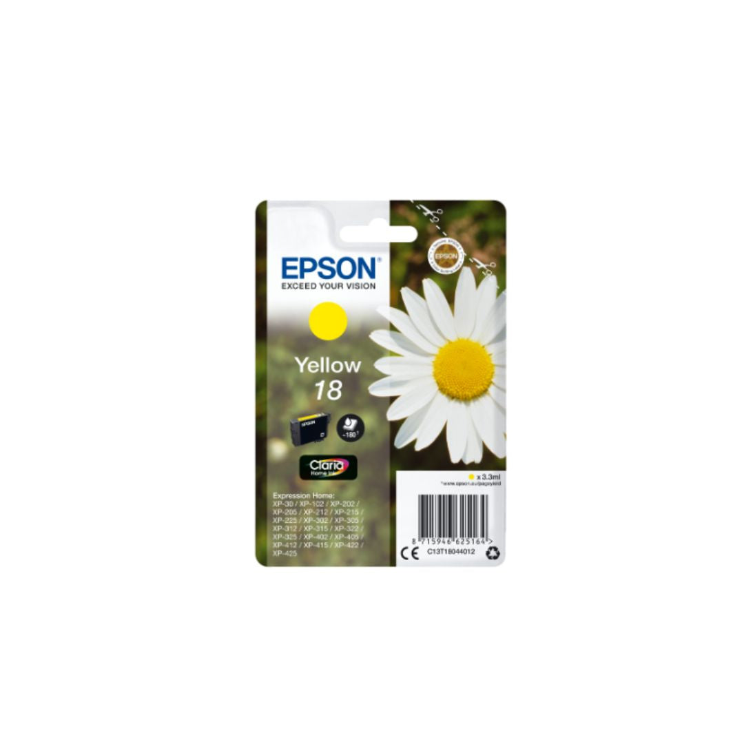 EPSON Cartouche P querette 18 Encre Claria Home Jaune 3,3ml Alarme