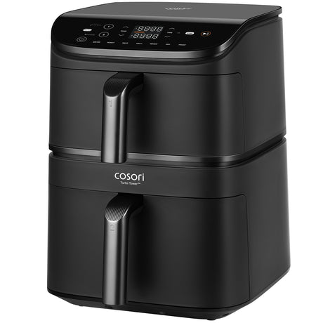 Friteuse sans huile COSORI - Turbo Tower Chef Edition - Capacité 10,8L - 2 cuves - 6 programmes - 2630W - Noir