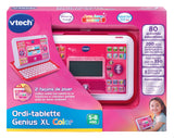 Ordi-Tablette Enfant VTECH Genius XL Color Rose - 2 en 1 avec écran couleur - Mixte - A partir de 5 ans
