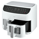 Friteuse a Air Chaud - MEDION - P20 XXL Twin - 2600 W - 2 paniers - 9 programmes - Blanc