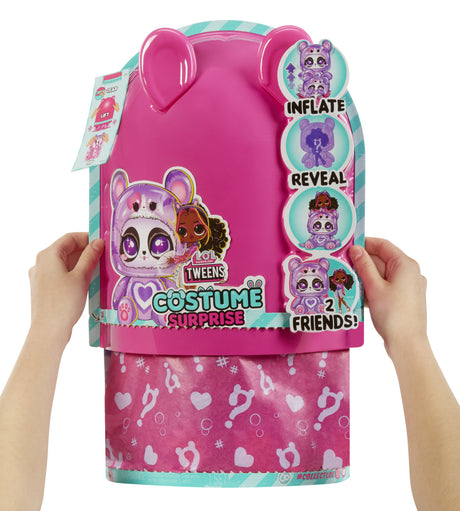 L.O.L. Surprise - Poupée Tweens Costume - Houps Cutie - Poupée de 17cm + animal gonflable - Surprise a découvrir - 4 modeles a colle