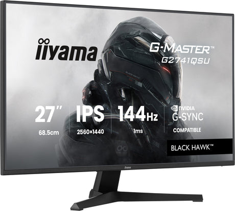 Ecran PC Gamer - IIYAMA - 27 - QHD - 144Hz - Dalle IPS - 1ms - G-Master Black Hawk G2741QSU-B1