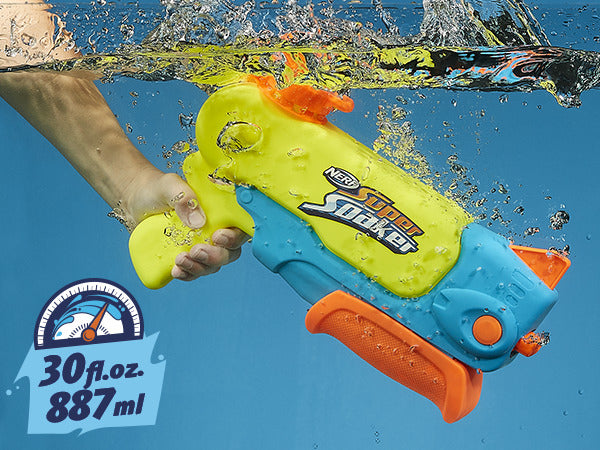 Nerf Super Soaker Wave Spray, pistolet a eau, la buse rotative crée des jets ondulés, jouet d'eau d'extérieur, des 6 ans