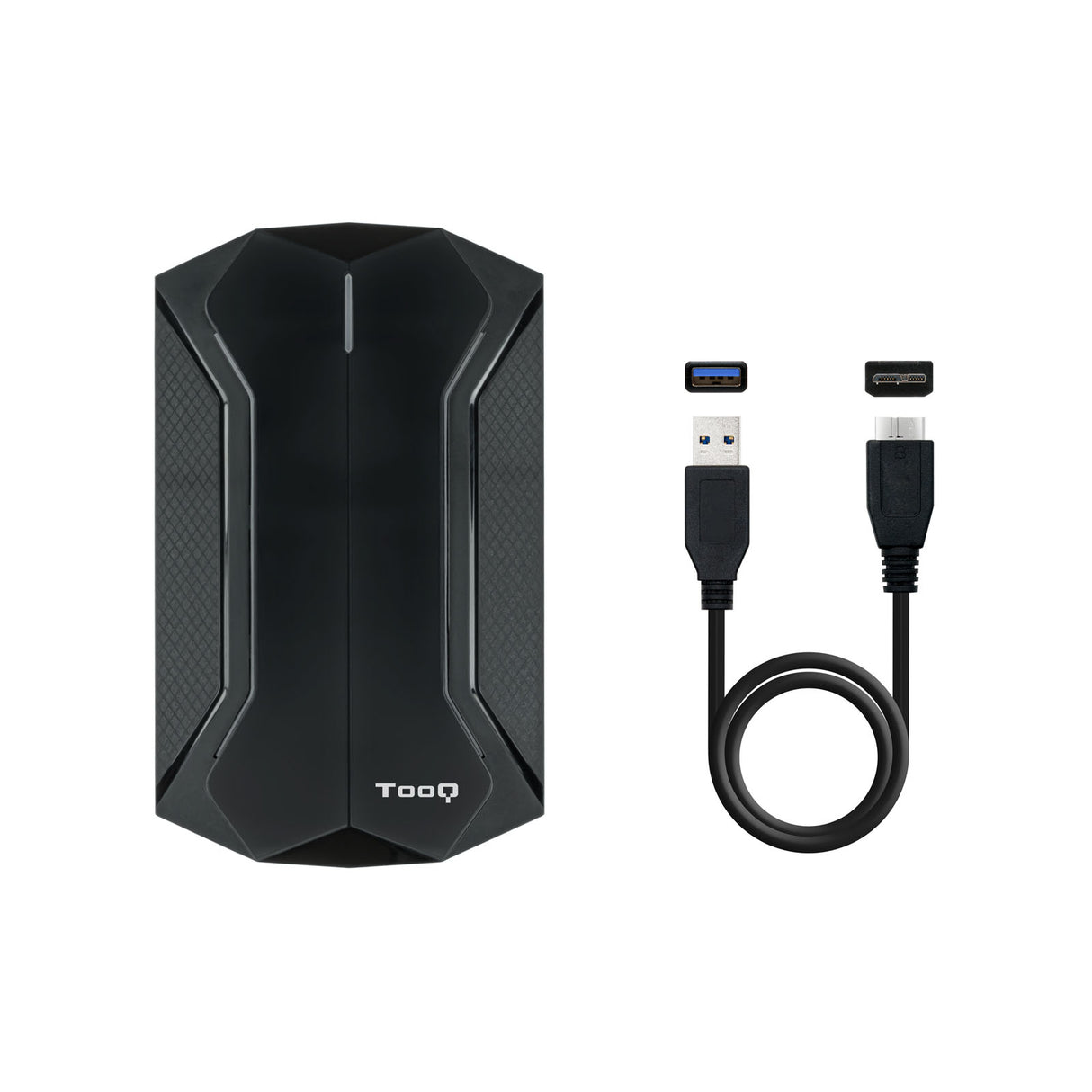Boitier externe USB 3.1 TooQ TQE-2599 RGB - S-ATA 2,5" (Noir)