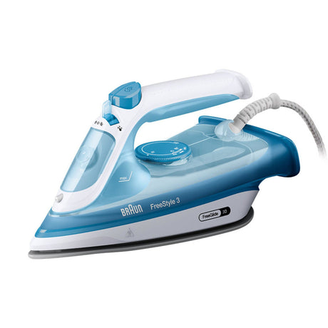 Fer a vapeur BRAUN FI3144 BL FreeStyle 3 - Semelle SuperCeramic - Puissance 2400 W - Vapeur constante 45 g/min