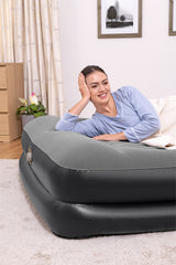 Lit gonflable - BESTWAY - Tritech 2P - 2 places - 203x152x46 cm avec pompe électrique intégrée