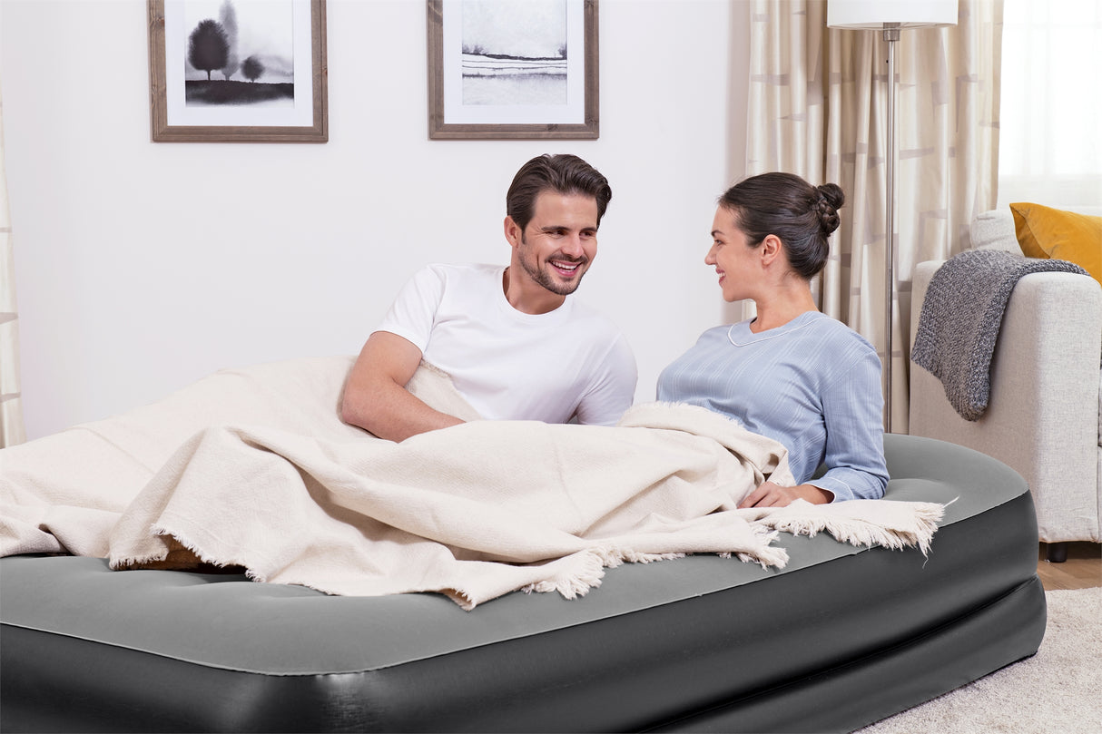 Lit gonflable - BESTWAY - Tritech 2P - 2 places - 203x152x46 cm avec pompe électrique intégrée