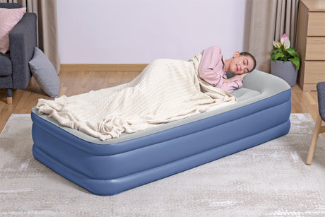 Lit gonflable - BESTWAY - 67628 - 1 place - 191 x 97 x 46 cm, pompe électrique intégrée, cadre de lit