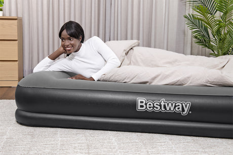 Lit gonflable - BESTWAY - Matelas 2 places - 203 x 152 x 36 cm - Pompe électrique intégrée