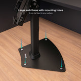 Support tablette universel sur pied TooQ TQTDS0811 avec antivol (Noir)