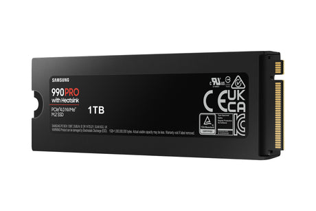 SAMSUNG - 990 PRO avec dissipateur- SSD Interne - 1 To - NVMe M.2 PCIe 4.0x4 - Vitesse lecture jusqu'a 7 450 Mo/s
