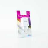 Chargeur secteur TooQ 1x port USB-A + 1x port USB-C 45W (Blanc)