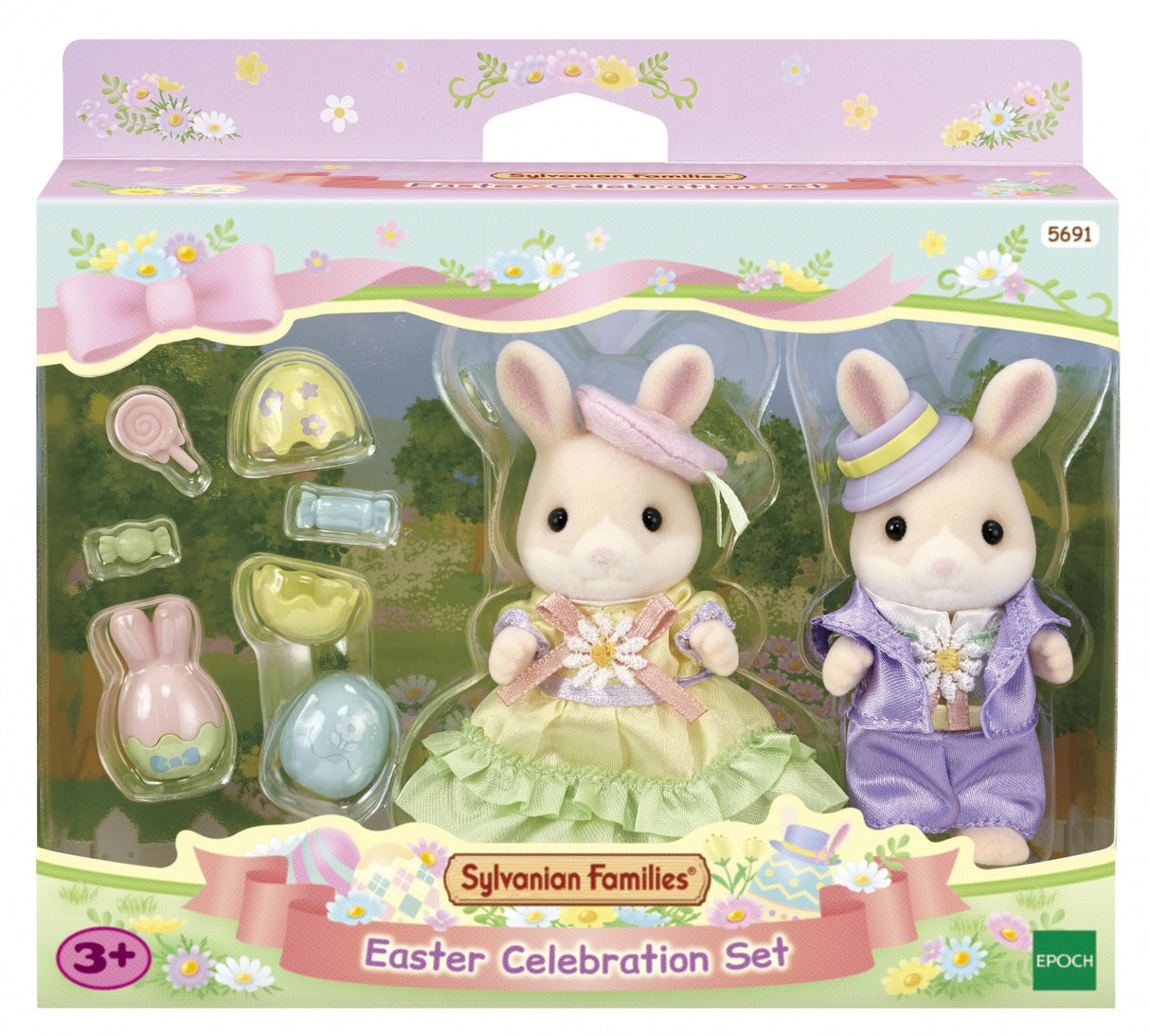 La chasse aux oeufs des freres et soeurs Lapin Marguerite  - Sylvanian Families - 5691