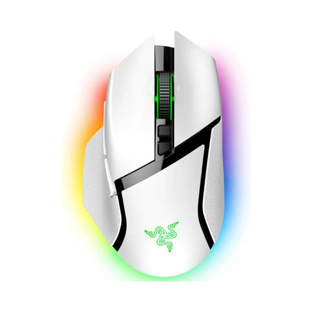 RAZER Basilisk V3 Pro Blanc - Souris Gaming sans Fil , forme ergonomique, Eclai