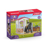 Box avec Tori et Princess, Extension pour écurie schleich avec 26 éléments inclus dont 1 cheval schleich, coffret figurines pour