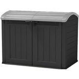 Coffre de rangement extérieur KETER en résine 2000 litres Noir et gris - Abri de stockage de jardin
