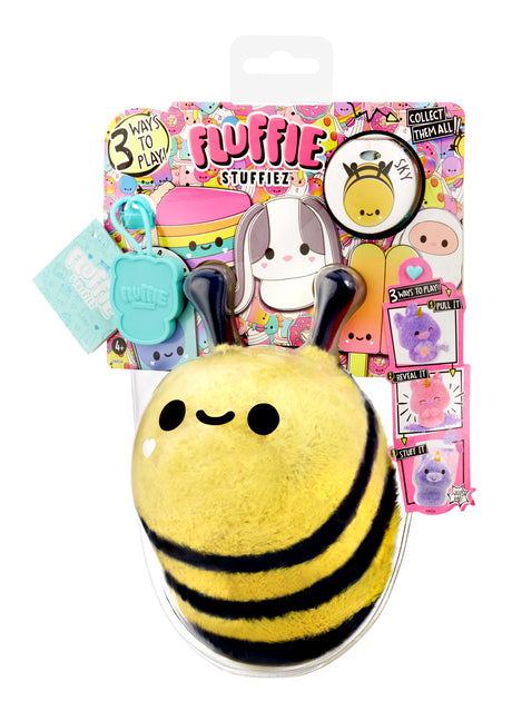 Fluffies Stuffiez - Peluche ASMR a personnaliser - Abeille/Coccinelle - Rembourrage a retirer et découvrir un autre personnage - Des