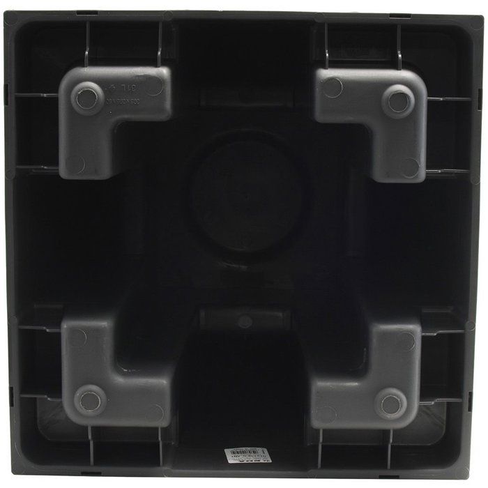 Bac a fleurs Carré Haut 40 cm - EDA - Volcania - 31 L - Intérieur/Extérieur - 39,5 x 39,5 x H. 80 cm - Gris Anthracite
